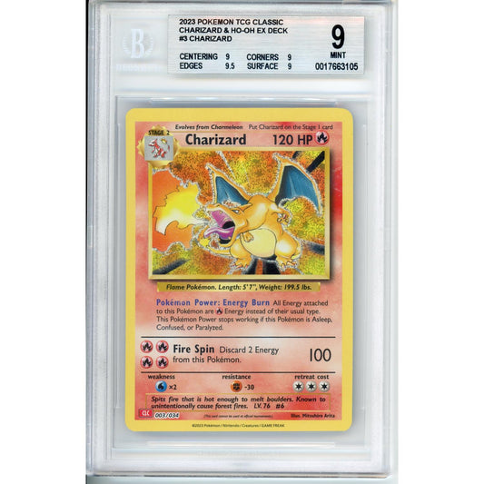Pokemon Graded: Charizard #3 2023 TCG Classic Beckett 9