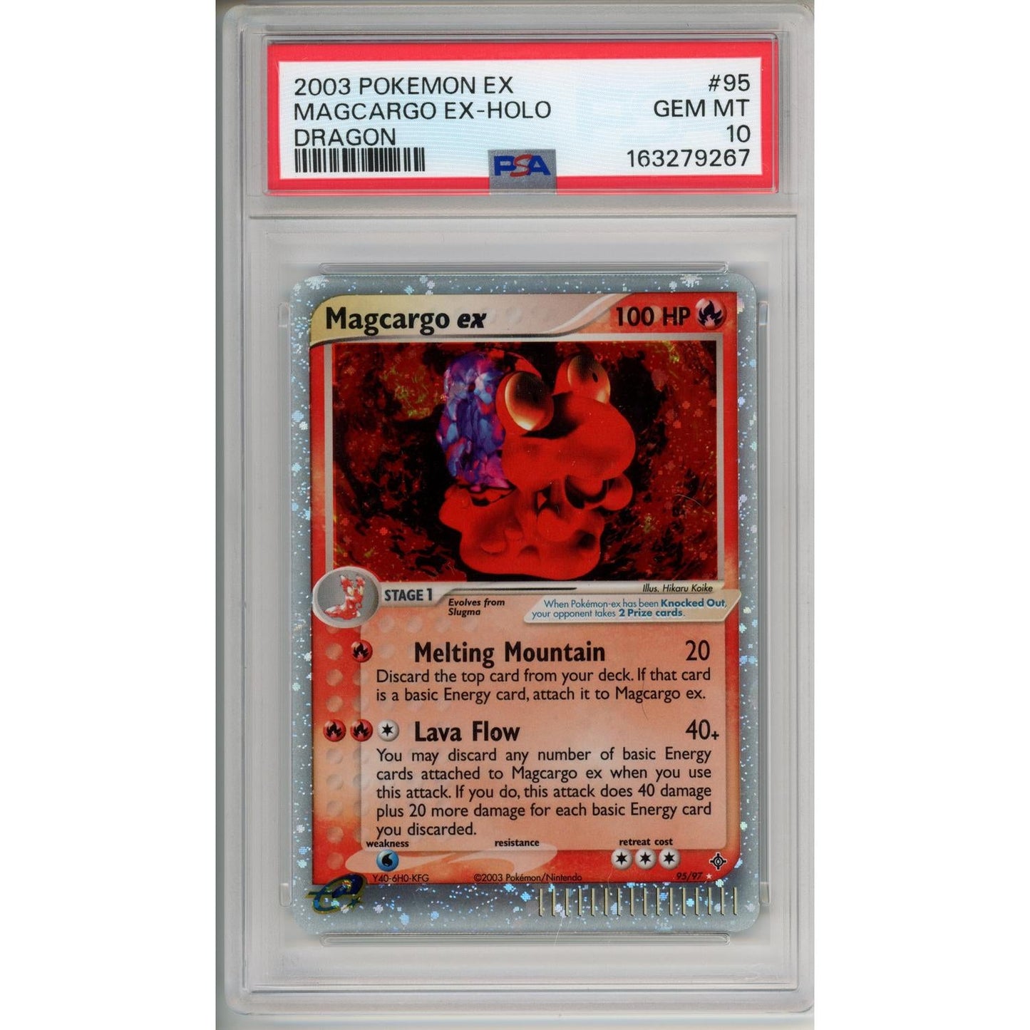 Pokemon Graded: Macargo EX- Holo #95 PSA 10