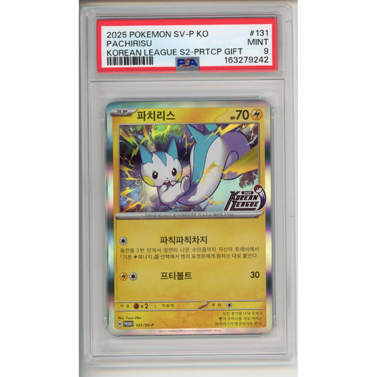 Pokemon Graded: KO Pachirisu #131 Korean League 2025 Gift PSA 9