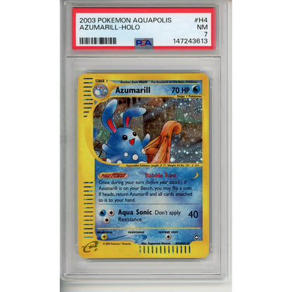 Pokemon Graded: 2003 Azumarill- Holo H4 PSA 7