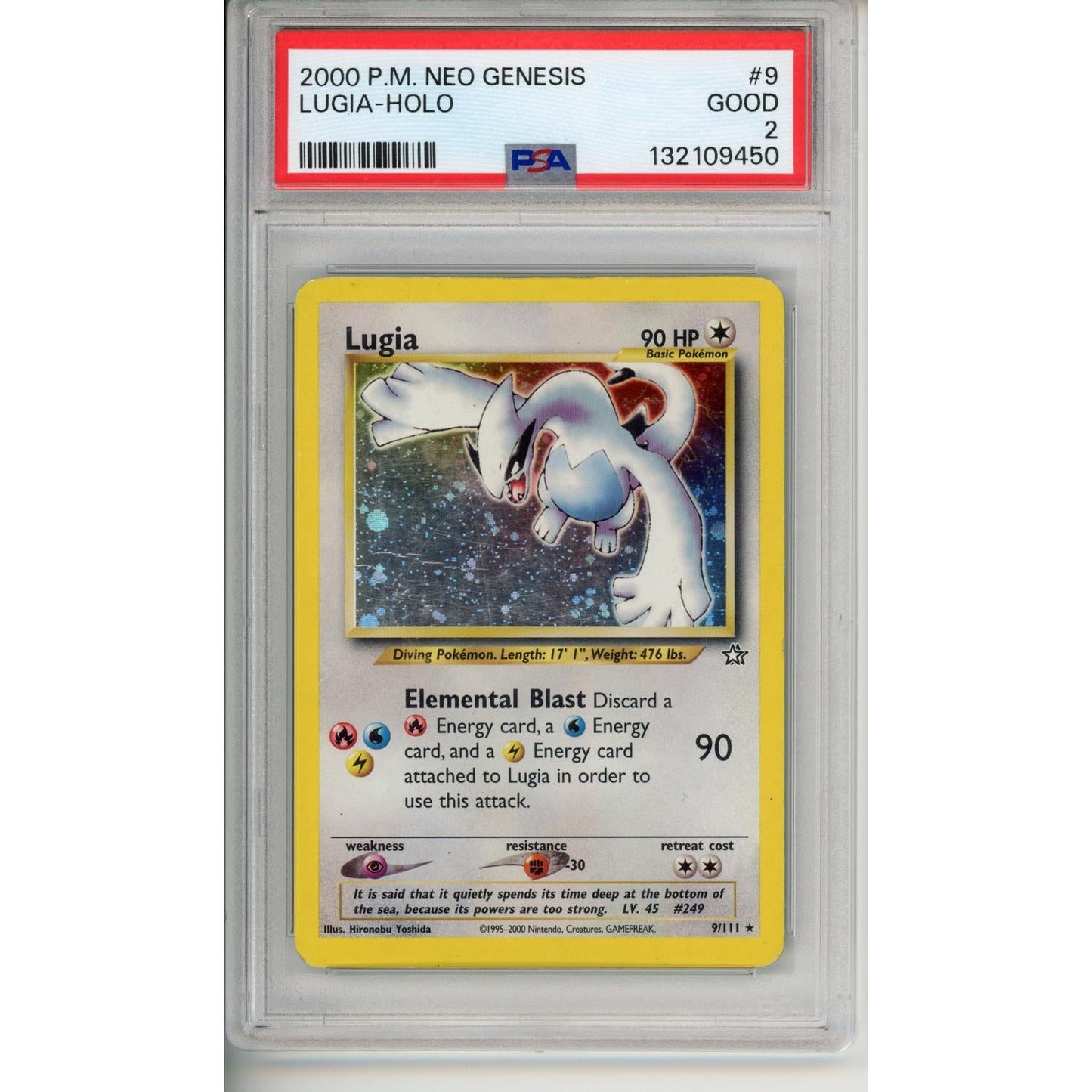 Pokemon Graded: Lugia Holo Neo Genesis PSA 2