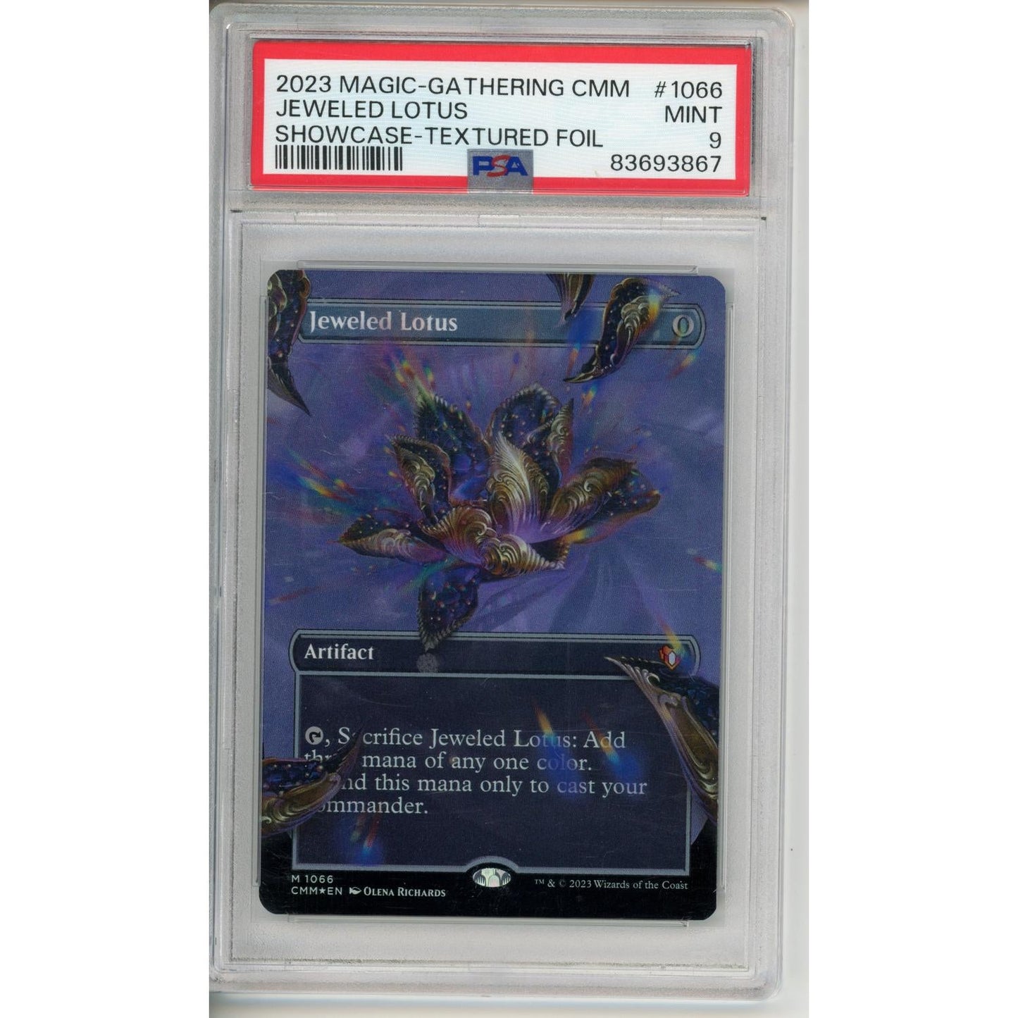 Magic Graded: Jeweled Lotus #1066 Textured Foil PSA 9