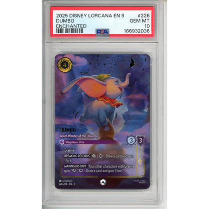 Lorcana Graded: Dumbo Enchanted #228 PSA 10