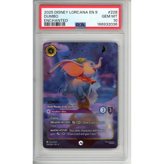 Lorcana Graded: Dumbo Enchanted #228 PSA 10