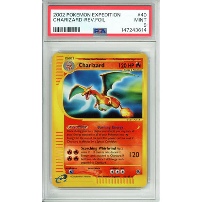 Pokemon Graded: Charizard 40/165 Expedition (2002) Reverse Foil PSA 9