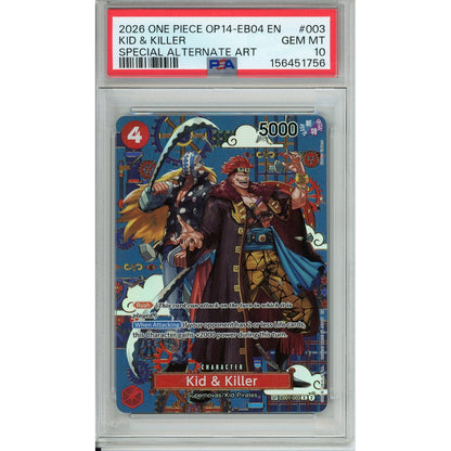 One Piece Graded: Kid & Killer EB01-003 Special Alternate Art PSA 10