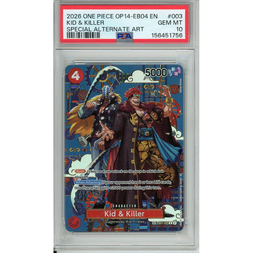 One Piece Graded: Kid & Killer EB01-003 Special Alternate Art PSA 10
