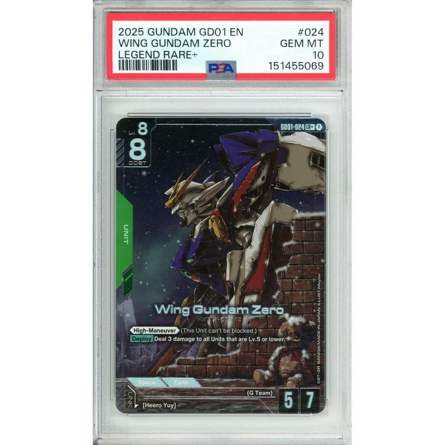 Gundam Graded: Wing Gundam Zero #24 Legend Rare (2025) PSA 10