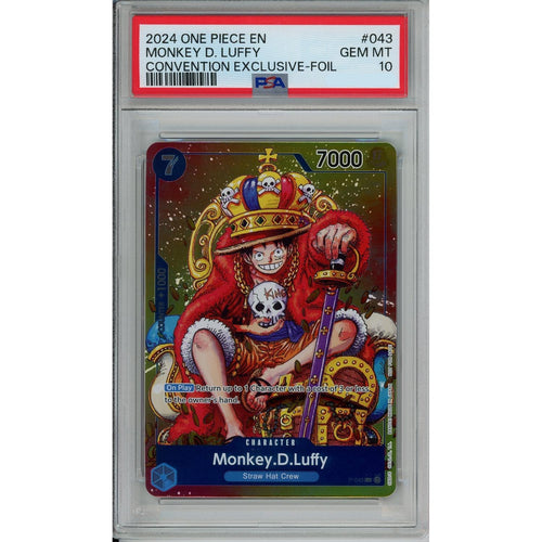 One Piece Graded: Monkey D. Luffy P-043 Convention Promo 2024 Foil PSA 10
