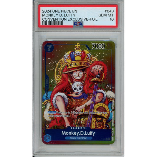 One Piece Graded: Monkey D. Luffy P-043 Convention Promo 2024 Foil PSA 10