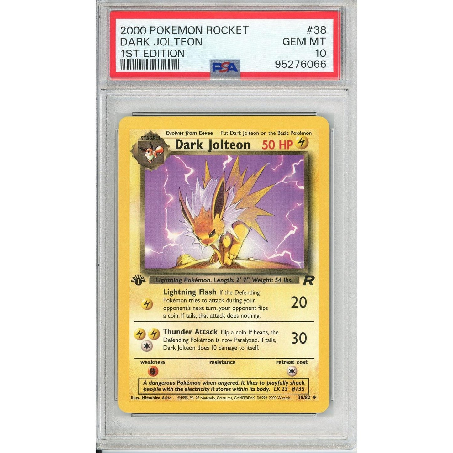 Pokemon Graded: Dark Jolteon 1st Edition PSA 10