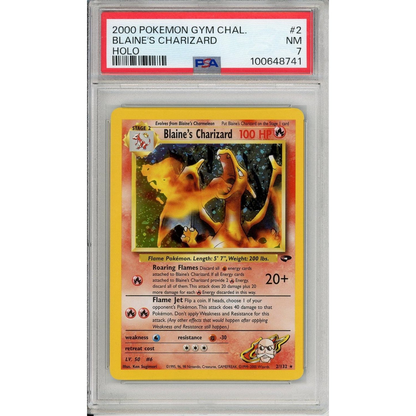 Pokemon Graded: Blaine's Charizard 2/132 Gym Challenge (2000) Holo PSA 7