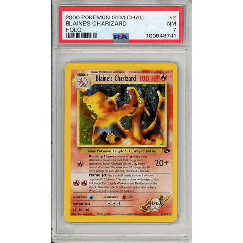 Pokemon Graded: Blaine's Charizard 2/132 Gym Challenge (2000) Holo PSA 7