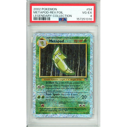Pokemon Graded: Metapod 54/10 Reverse Foil Legendary Collection (2002) PSA 4
