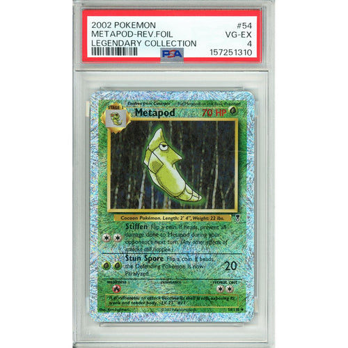 Pokemon Graded: Metapod 54/10 Reverse Foil Legendary Collection (2002) PSA 4
