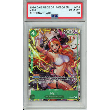 One Piece Graded: Nami OP14-031 Azure Sea's Seven Alternate Art PSA 10