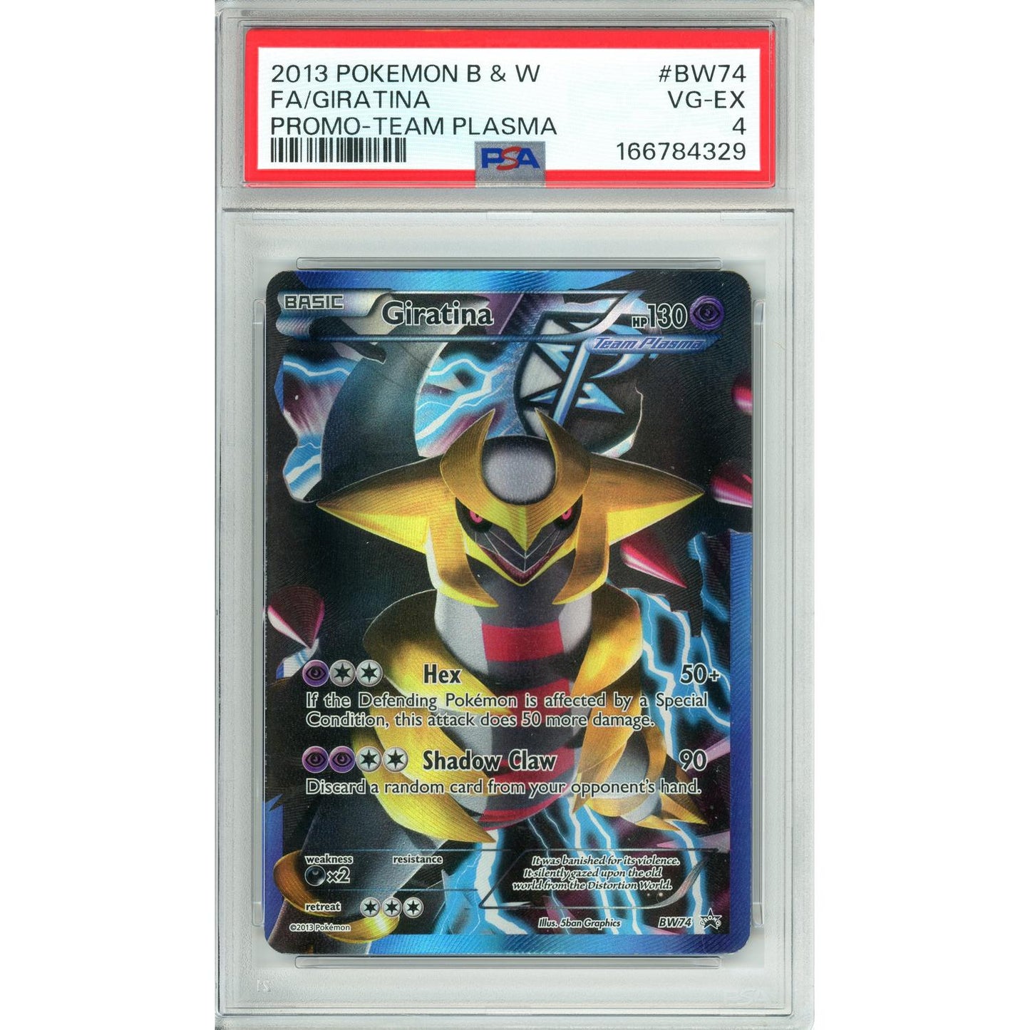 Pokemon Graded: Giratina #BW74 Team Plasma (2013) Full Art PSA 4