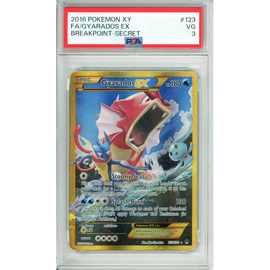 Pokemon Graded: Gyarados EX 123/122 Breakpoint (2016) Full Art PSA 3