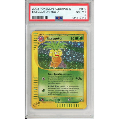Pokemon Graded: Exeggutor H10/H32 Aquapolis (2003) Holo PSA 8