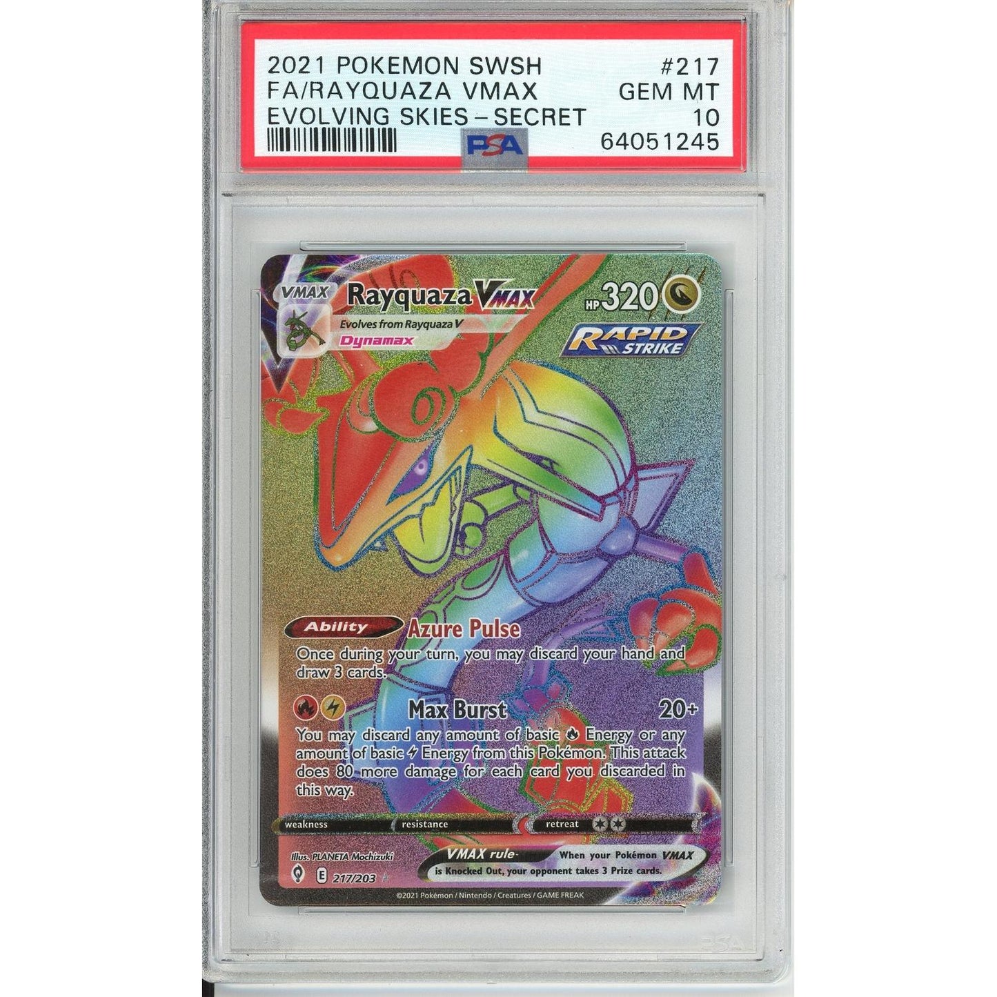 Pokemon Graded: Rayquaza VMAX PSA 10