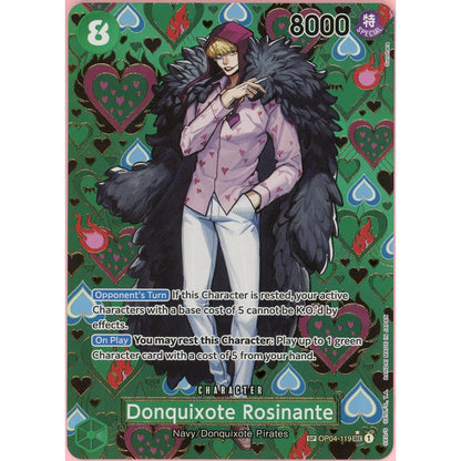 One Piece Single: Donquixote Rosinante Alt Art OP04-119 Emperors in the New World NM/LP