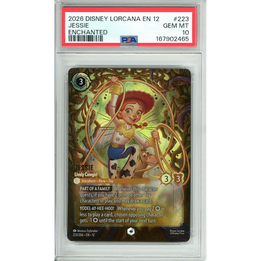 Lorcana Graded: Jessie Lively Cowgirl 223/204 Enchanted (2026) PSA 10