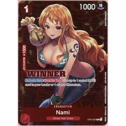 One Piece Single: Nami ST01-007 Tournament Pack Vol. 3 Winner LP