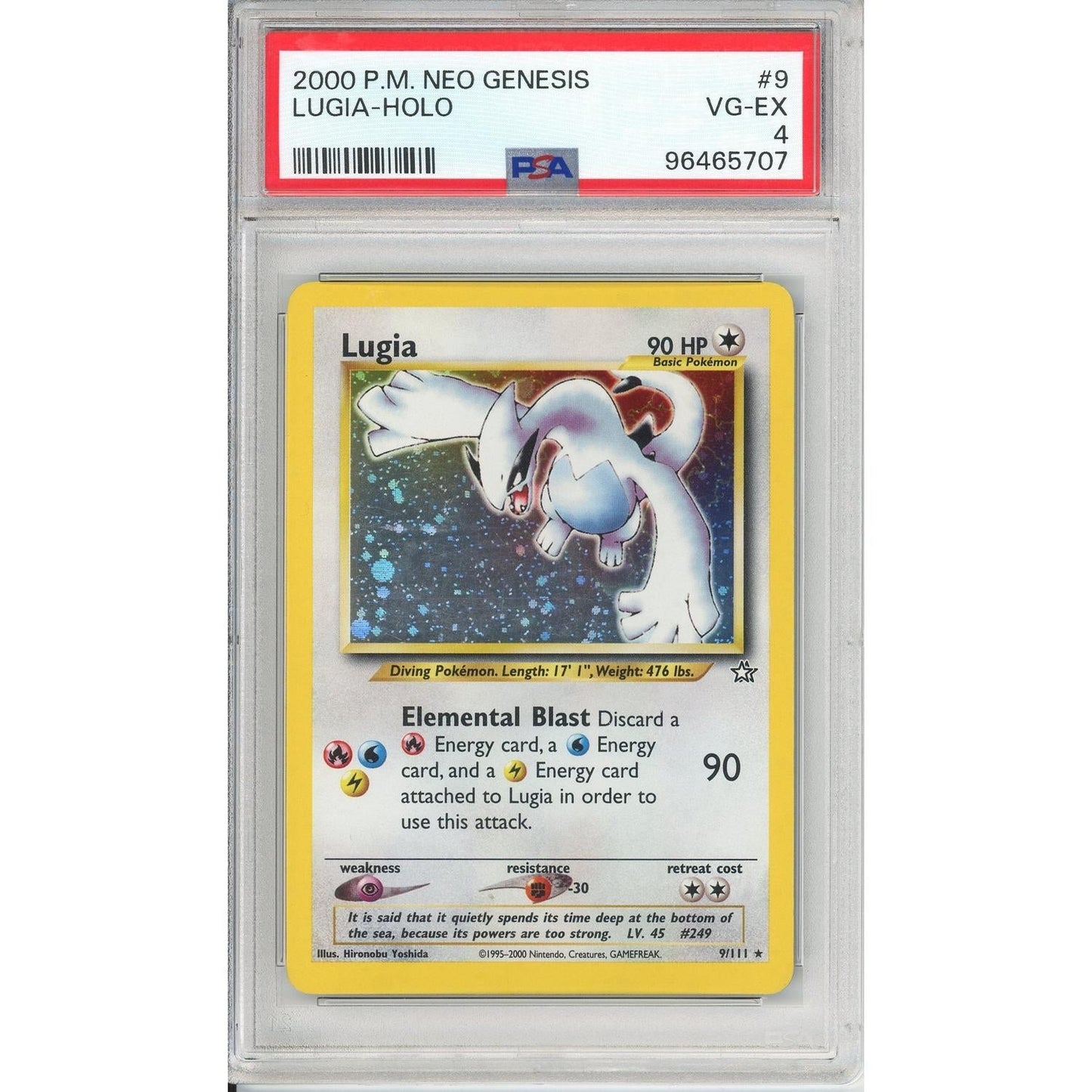Pokemon Graded: Lugia 9/111 Neo Genesis (2000) Holo PSA 4