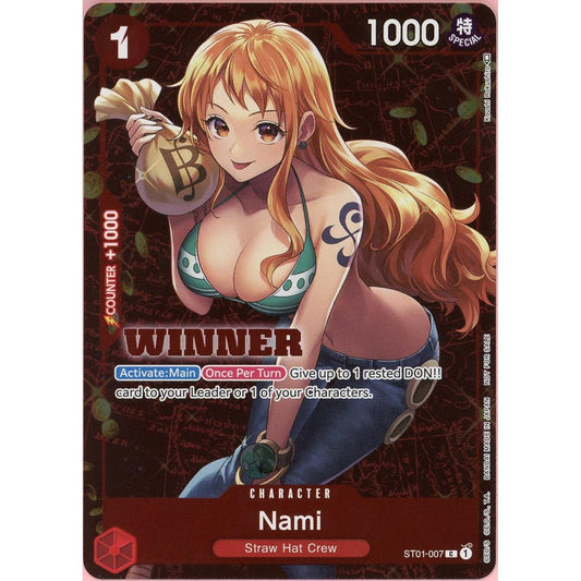 One Piece Single: Nami ST01-007 Tournament Pack Vol. 3 Winner LP