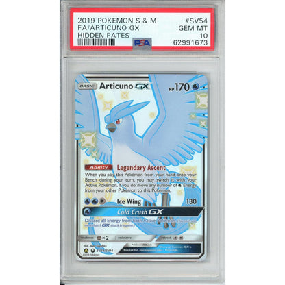 Pokemon Graded: Articuno GX SV54/SV94 Hidden Fates (2019) Full Art Holo PSA 10
