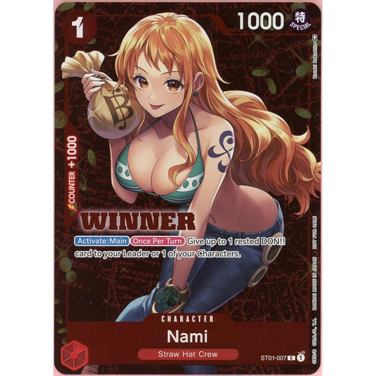 One Piece Single: Nami ST01-007 Tournament Pack Vol. 3 Winner NM