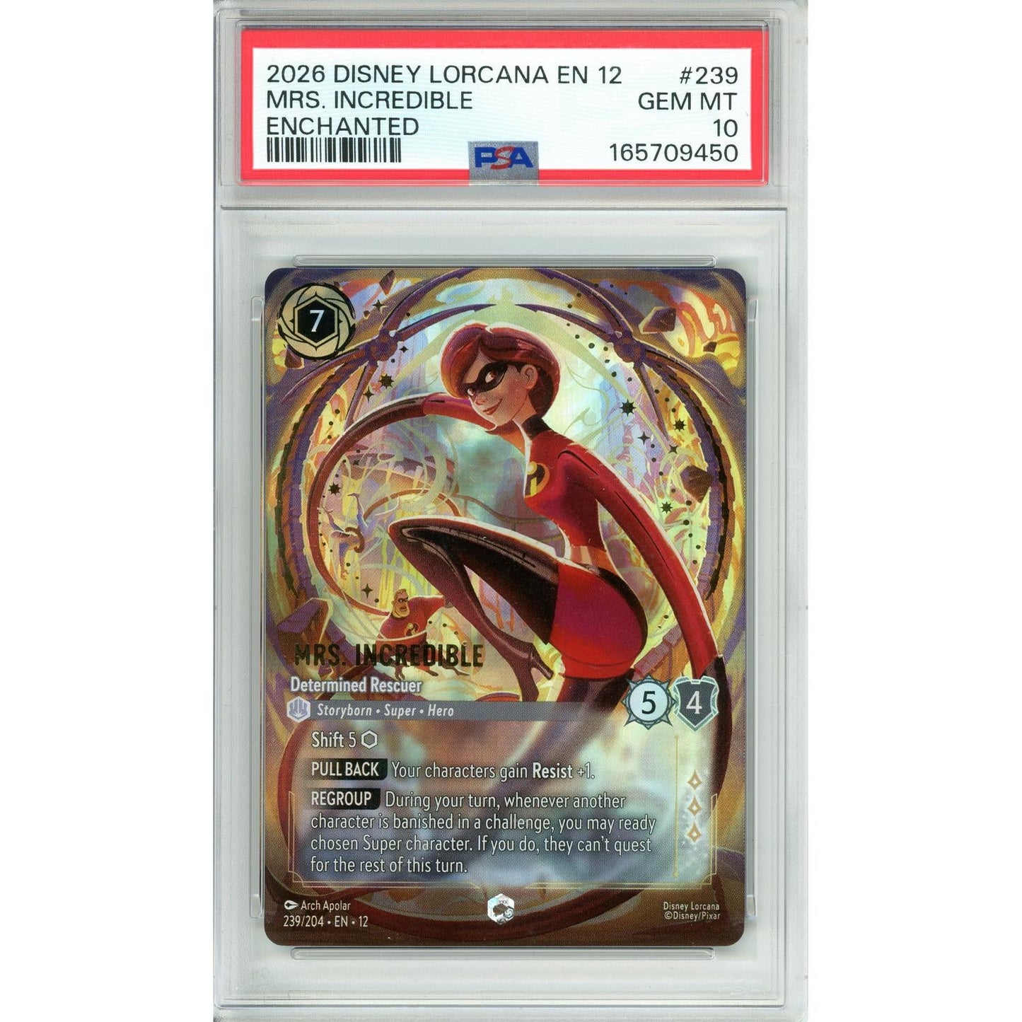 Lorcana Single: Mrs. Incredible Determined Rescuer 239/204 Enchanted (2026) PSA 10