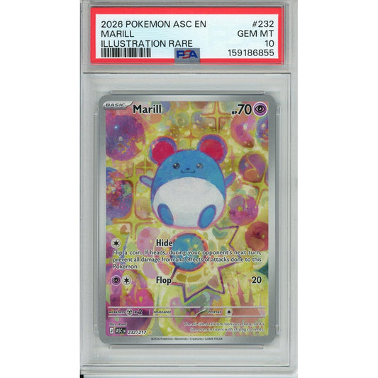 Pokemon Graded: Marill 232/217 Ascended Heroes (2026) IR PSA 10