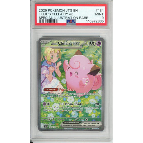 Pokemon Graded: Lillie's Clefairy ex 184/159 Journey Together (2025) SIR Holo PSA 9