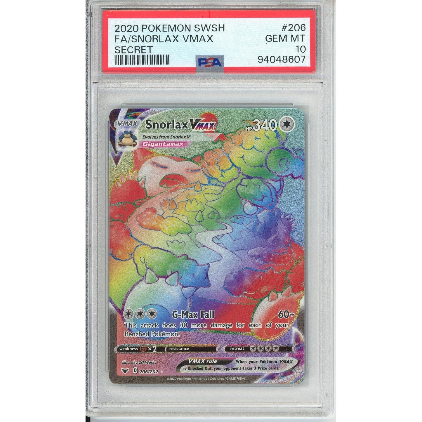 Pokemon Graded: Snorlax VMAX PSA 10