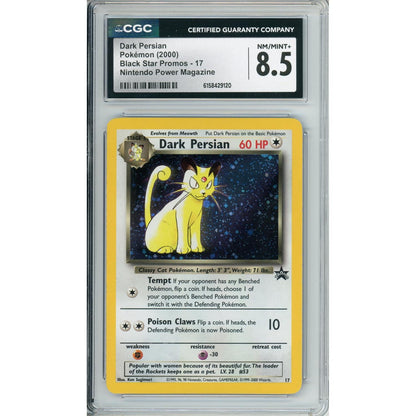 Pokemon Graded: Dark Persian #17 Nintendo Promo (2000) CGC 8.5