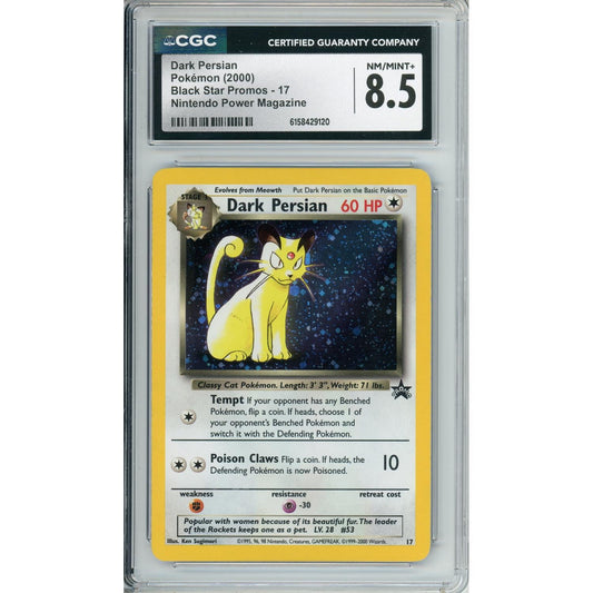 Pokemon Graded: Dark Persian #17 Nintendo Promo (2000) CGC 8.5