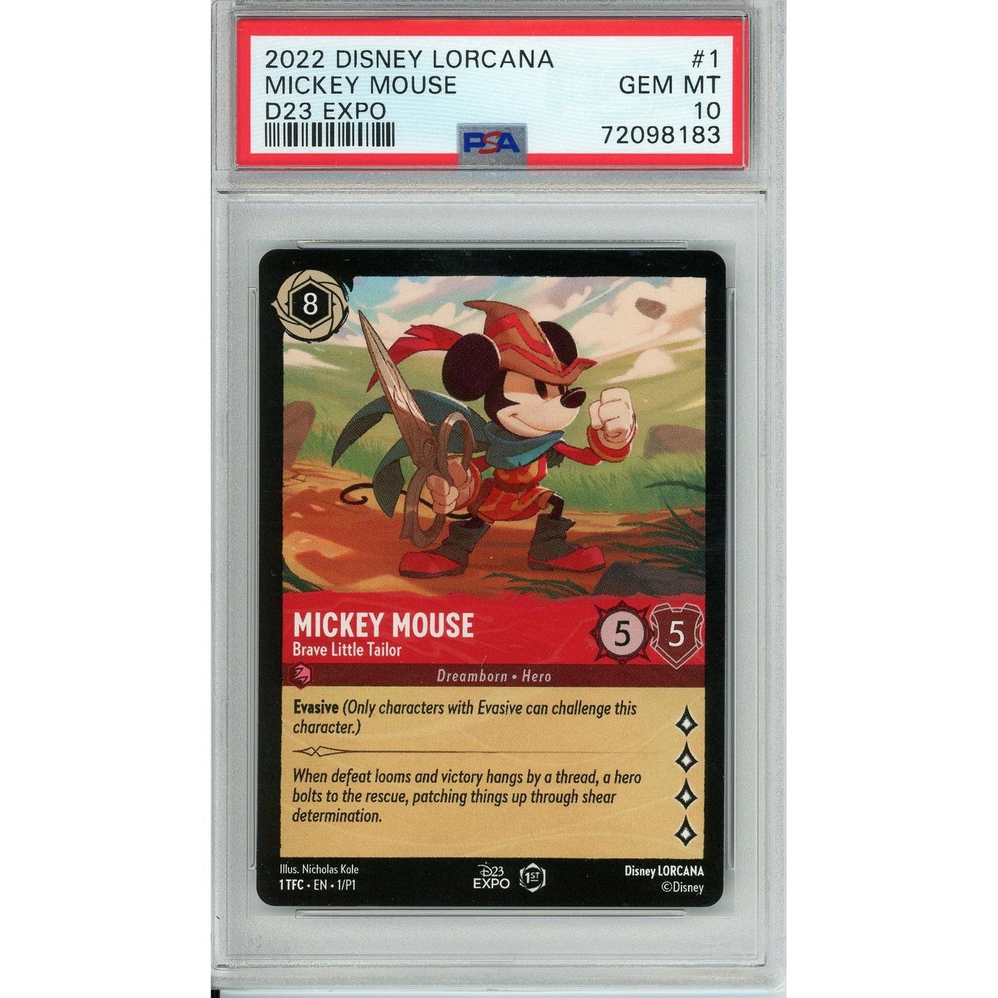 Lorcana Graded: Mickey Mouse #1 D23 Expo (2022) PSA 10