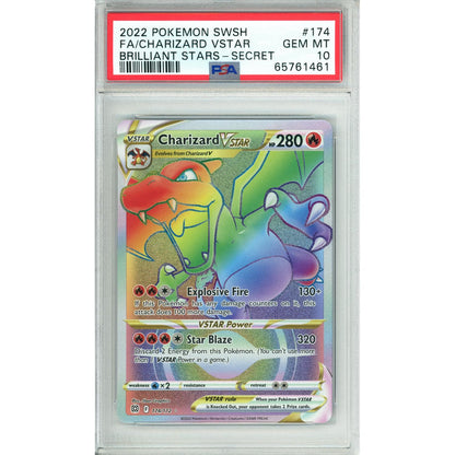 Pokemon Graded: Charizard VSTAR 174/172 Brilliant Stars (2022) Full Art PSA 10