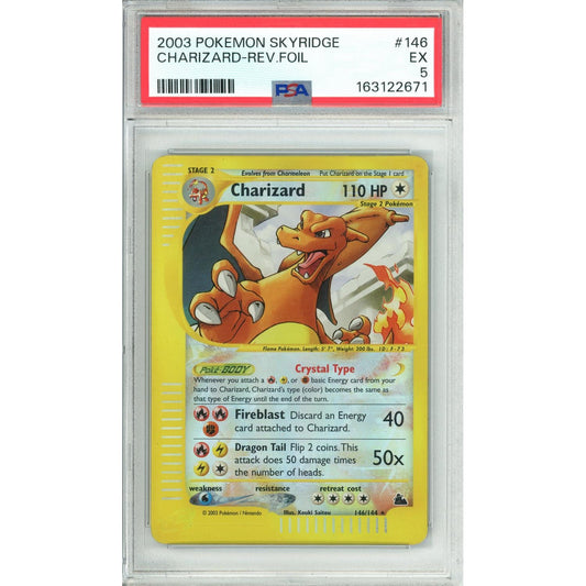 Pokemon Graded: Charizard 146/144 Skyridge (2003) Reverse Holo PSA 5