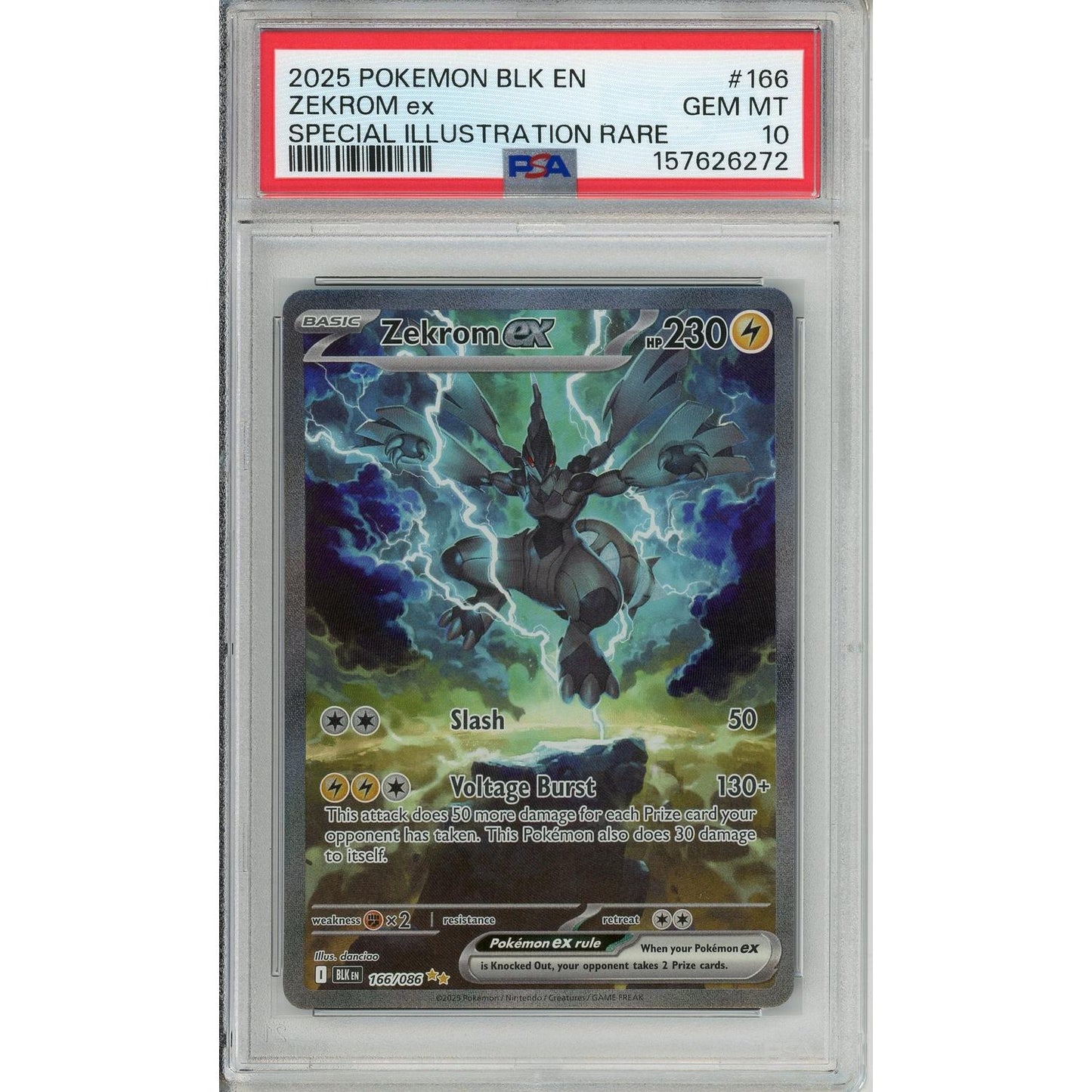 Pokemon Graded: Zekrom ex 166/86 Black Bolt (2025) SIR PSA 10