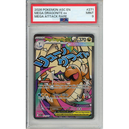 Pokemon Graded: Mega Dragonite ex 271/271 Ascended Heroes (2026) Mega Rare PSA 9