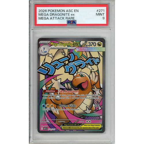 Pokemon Graded: Mega Dragonite ex 271/271 Ascended Heroes (2026) Mega Rare PSA 9