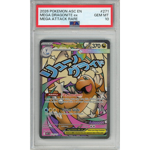 Pokemon Graded: Mega Dragonite ex 271/271 Ascended Heroes (2026) Mega Rare PSA 10
