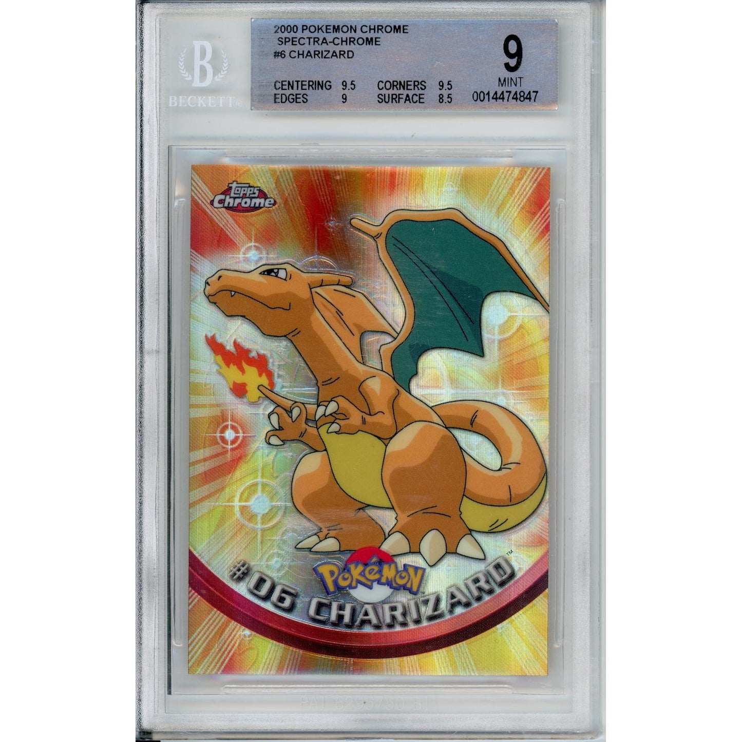Pokemon Graded: #06 Charizard Spectra Chrome (2000) Beckett 9