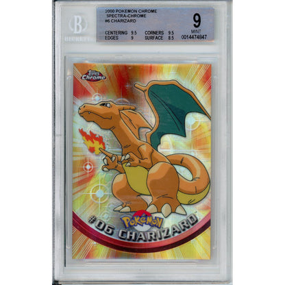 Pokemon Graded: #06 Charizard Spectra Chrome (2000) Beckett 9