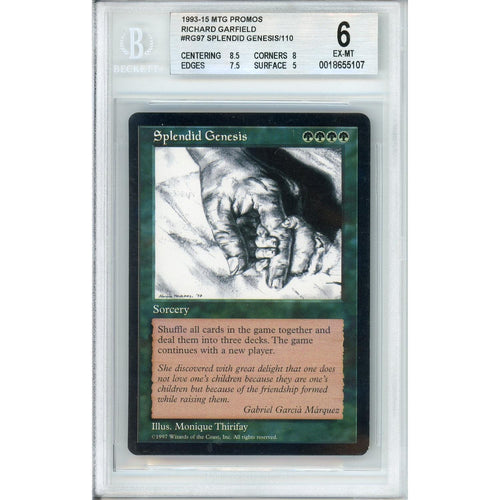 MTG Graded: Splendid Genesis #RG97 Richard Garfield Event (2015) Beckett 6