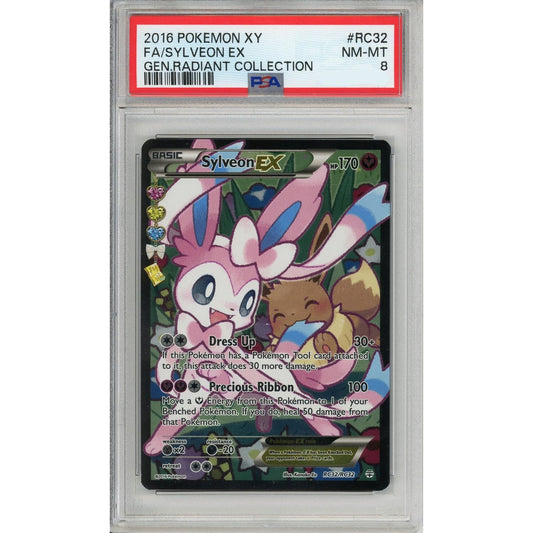 Pokemon Graded: Sylveon EX #RC32 Radiant Collections (2016) Full Art Holo PSA 8
