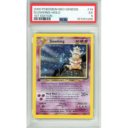 Pokemon Graded: Slowking 1st Edition 14/111 Neo Genesis (2000) Holo PSA 5