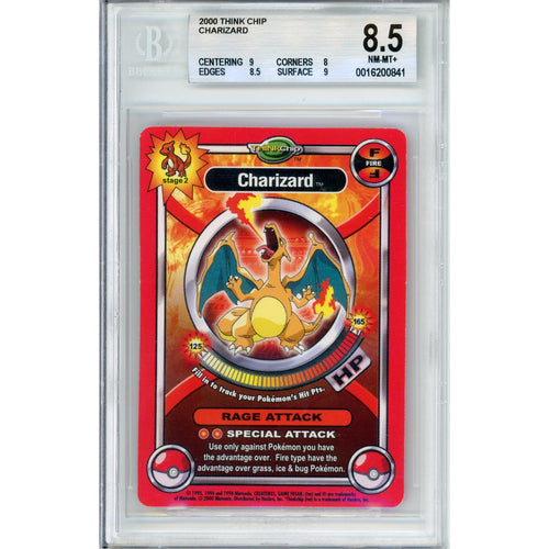 Pokemon Graded: Charizard Think Chip (2000) Beckett 8.5